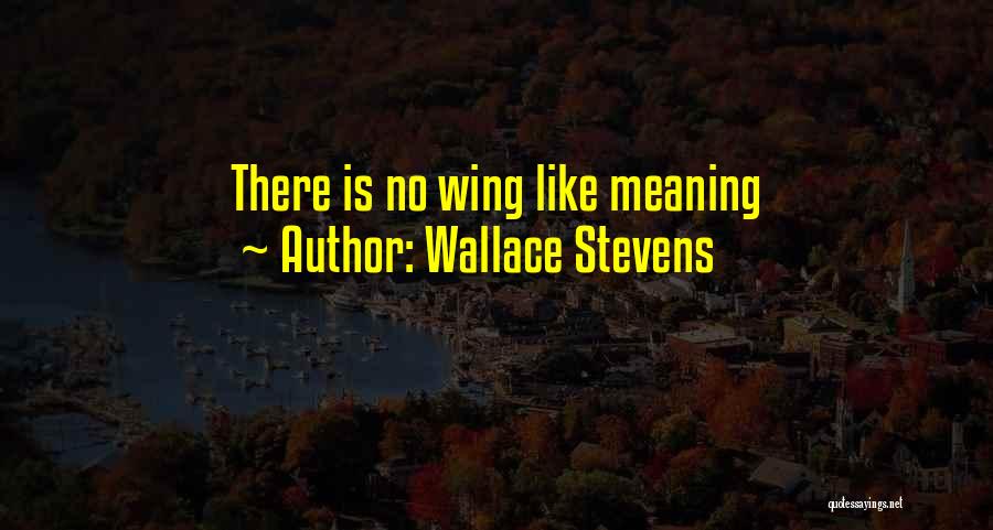 Wallace Stevens Quotes: There Is No Wing Like Meaning