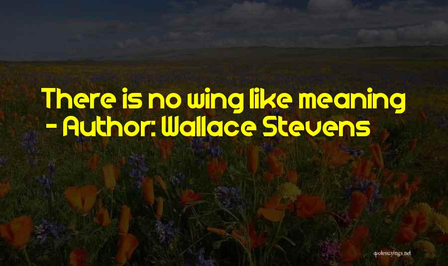 Wallace Stevens Quotes: There Is No Wing Like Meaning