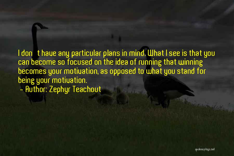 Zephyr Teachout Quotes: I Don't Have Any Particular Plans In Mind. What I See Is That You Can Become So Focused On The