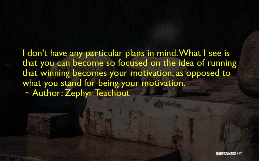 Zephyr Teachout Quotes: I Don't Have Any Particular Plans In Mind. What I See Is That You Can Become So Focused On The