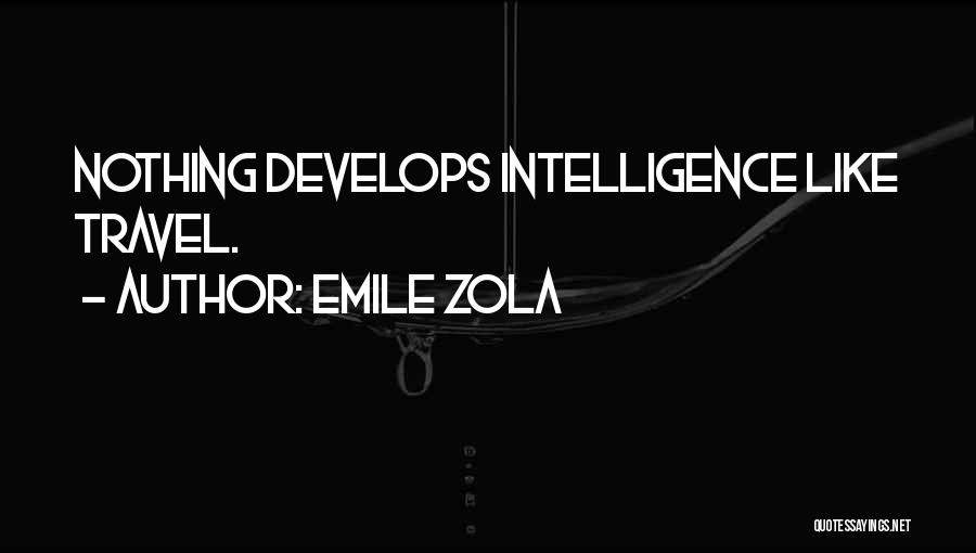 Emile Zola Quotes: Nothing Develops Intelligence Like Travel.