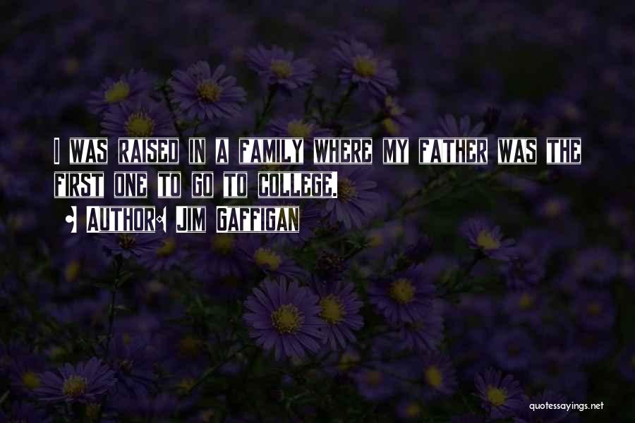 Jim Gaffigan Quotes: I Was Raised In A Family Where My Father Was The First One To Go To College.