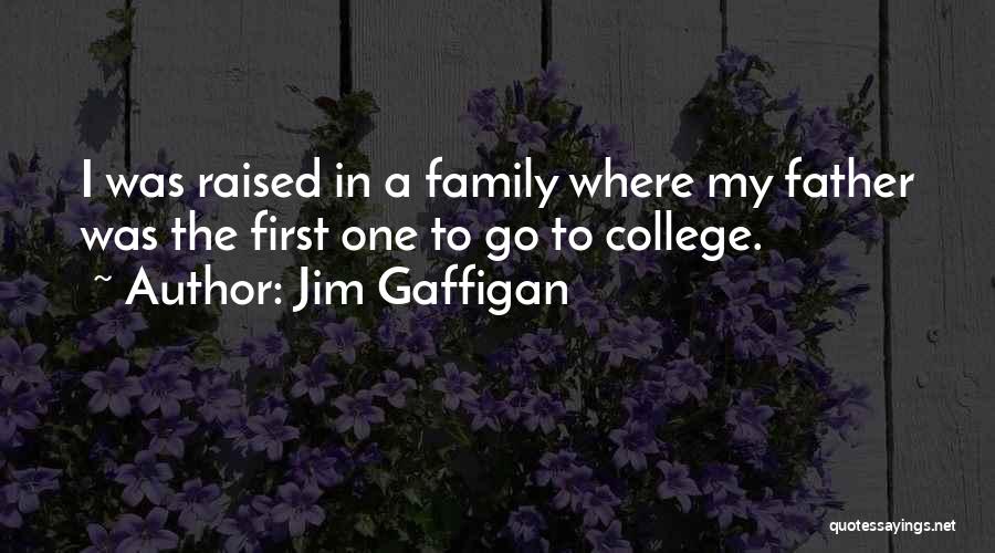 Jim Gaffigan Quotes: I Was Raised In A Family Where My Father Was The First One To Go To College.