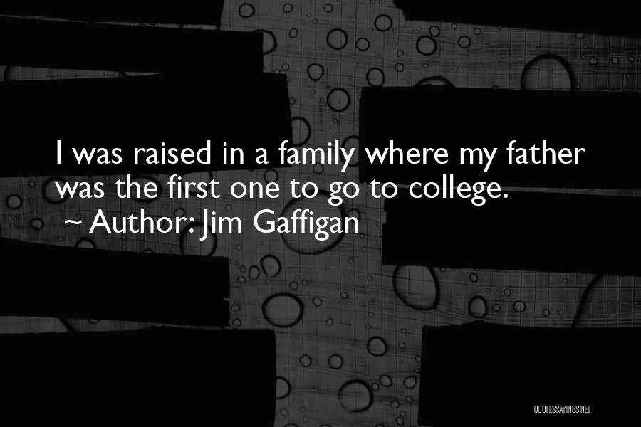 Jim Gaffigan Quotes: I Was Raised In A Family Where My Father Was The First One To Go To College.