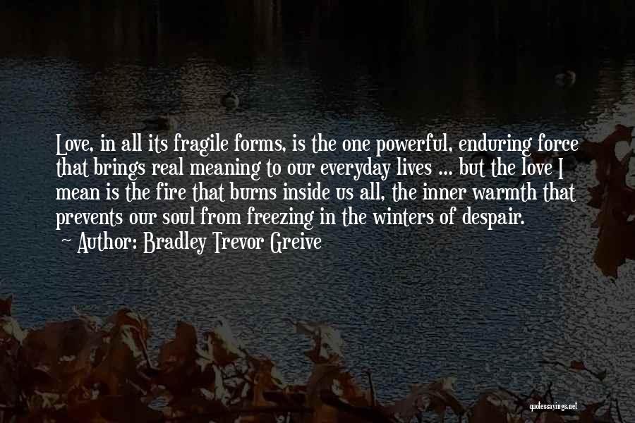 Bradley Trevor Greive Quotes: Love, In All Its Fragile Forms, Is The One Powerful, Enduring Force That Brings Real Meaning To Our Everyday Lives