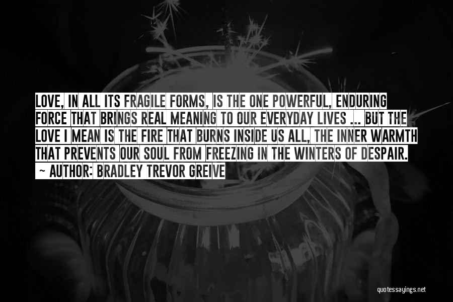 Bradley Trevor Greive Quotes: Love, In All Its Fragile Forms, Is The One Powerful, Enduring Force That Brings Real Meaning To Our Everyday Lives