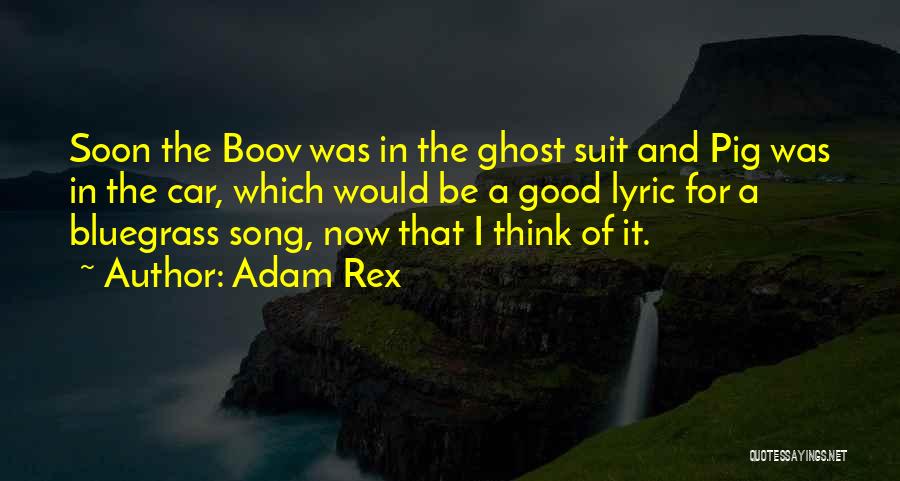 Adam Rex Quotes: Soon The Boov Was In The Ghost Suit And Pig Was In The Car, Which Would Be A Good Lyric