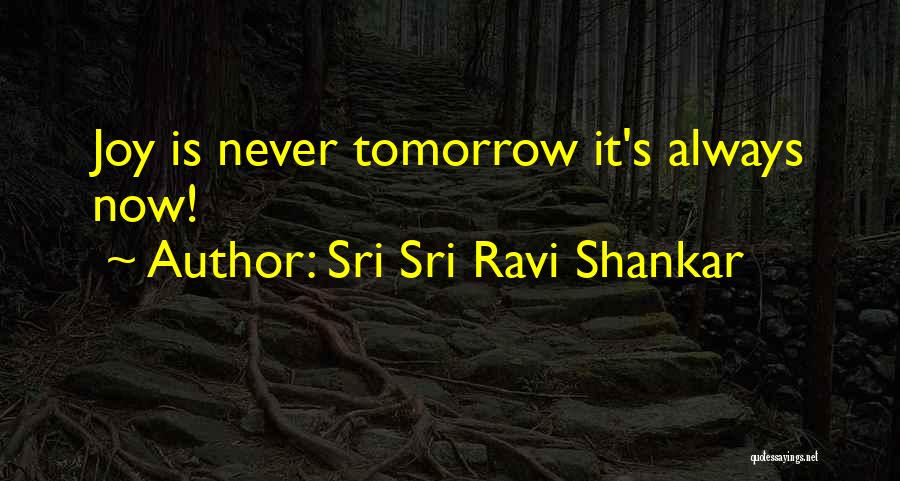 Sri Sri Ravi Shankar Quotes: Joy Is Never Tomorrow It's Always Now!