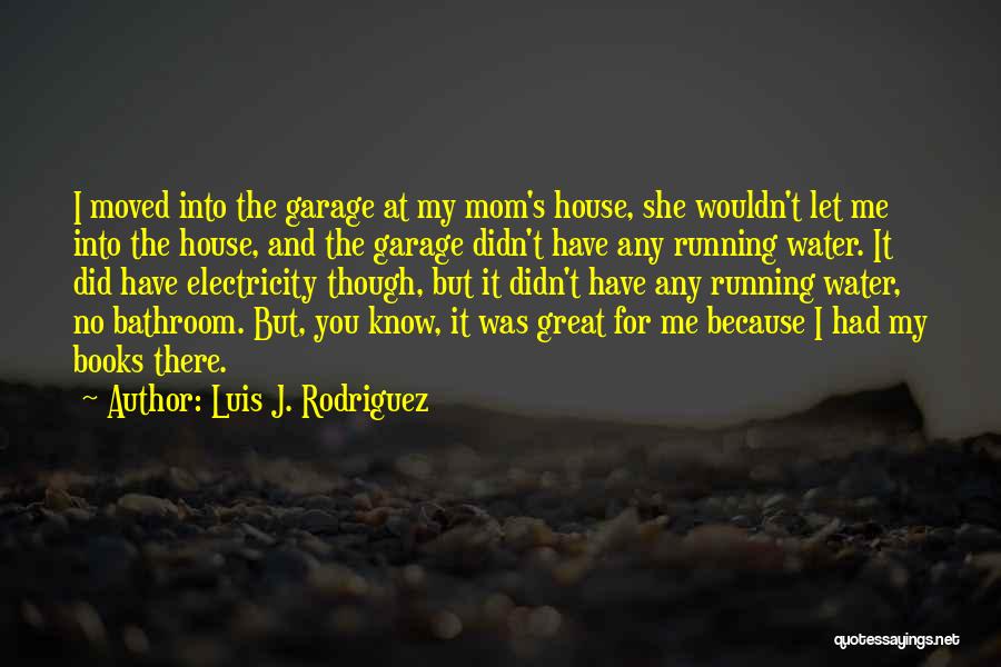 Luis J. Rodriguez Quotes: I Moved Into The Garage At My Mom's House, She Wouldn't Let Me Into The House, And The Garage Didn't