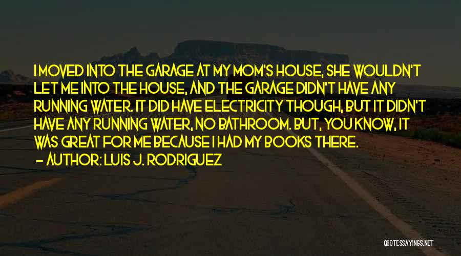 Luis J. Rodriguez Quotes: I Moved Into The Garage At My Mom's House, She Wouldn't Let Me Into The House, And The Garage Didn't
