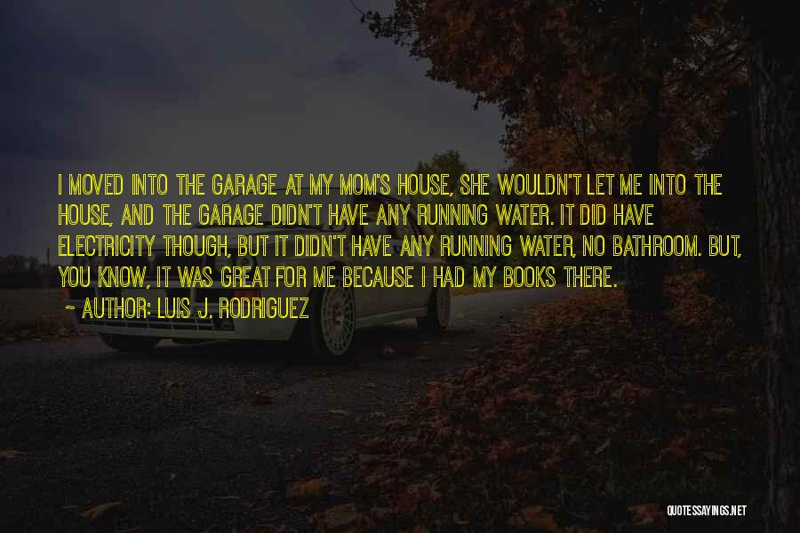 Luis J. Rodriguez Quotes: I Moved Into The Garage At My Mom's House, She Wouldn't Let Me Into The House, And The Garage Didn't