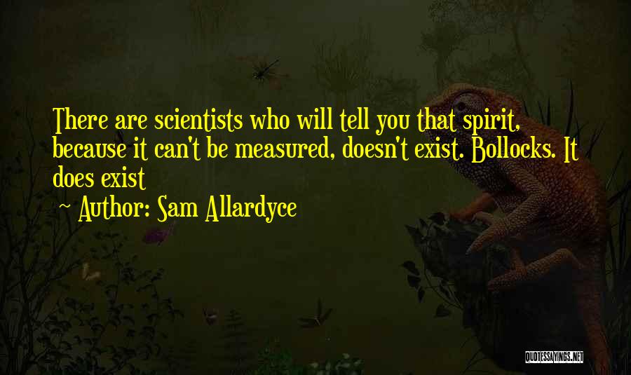 Sam Allardyce Quotes: There Are Scientists Who Will Tell You That Spirit, Because It Can't Be Measured, Doesn't Exist. Bollocks. It Does Exist