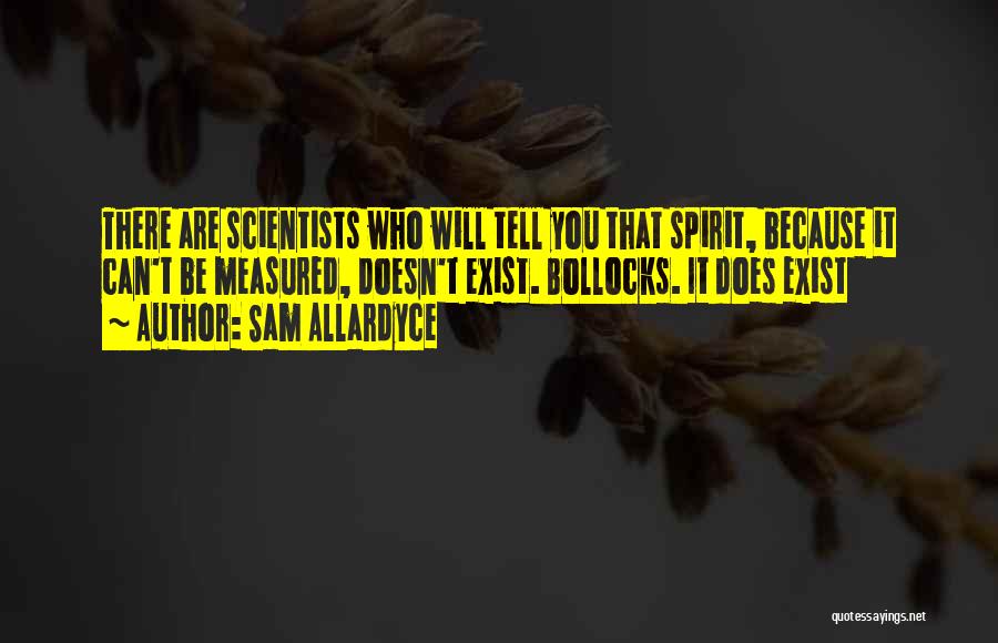 Sam Allardyce Quotes: There Are Scientists Who Will Tell You That Spirit, Because It Can't Be Measured, Doesn't Exist. Bollocks. It Does Exist