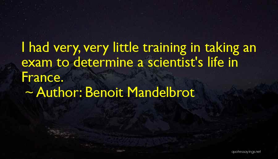 Benoit Mandelbrot Quotes: I Had Very, Very Little Training In Taking An Exam To Determine A Scientist's Life In France.