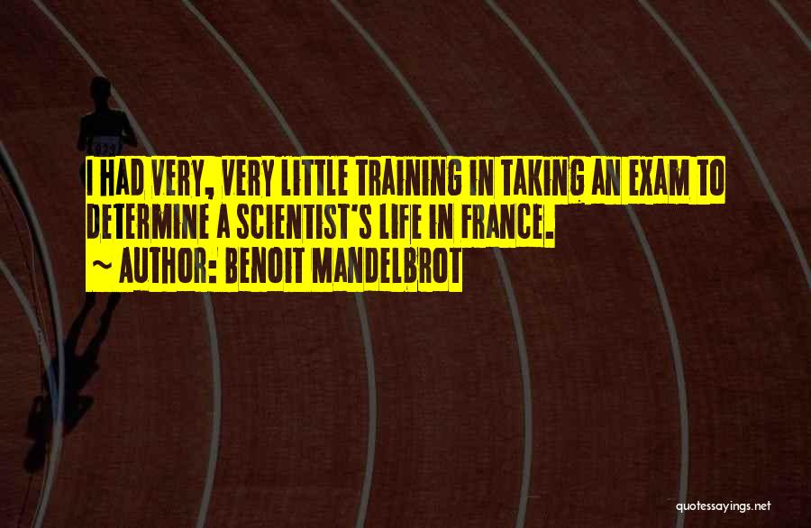 Benoit Mandelbrot Quotes: I Had Very, Very Little Training In Taking An Exam To Determine A Scientist's Life In France.
