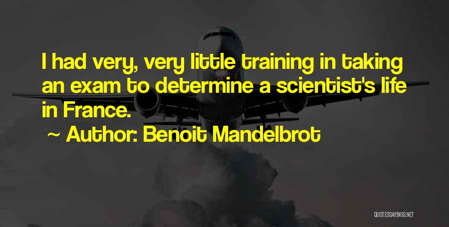 Benoit Mandelbrot Quotes: I Had Very, Very Little Training In Taking An Exam To Determine A Scientist's Life In France.