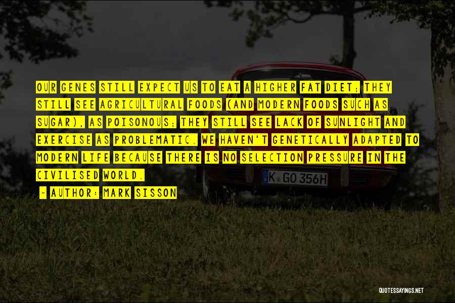 Mark Sisson Quotes: Our Genes Still Expect Us To Eat A Higher Fat Diet; They Still See Agricultural Foods (and Modern Foods Such