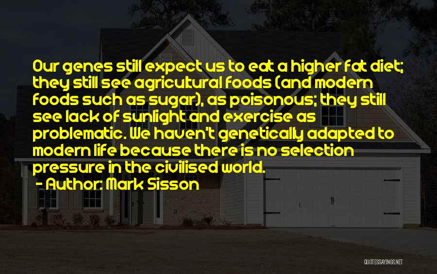 Mark Sisson Quotes: Our Genes Still Expect Us To Eat A Higher Fat Diet; They Still See Agricultural Foods (and Modern Foods Such