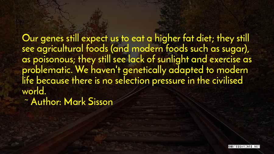 Mark Sisson Quotes: Our Genes Still Expect Us To Eat A Higher Fat Diet; They Still See Agricultural Foods (and Modern Foods Such