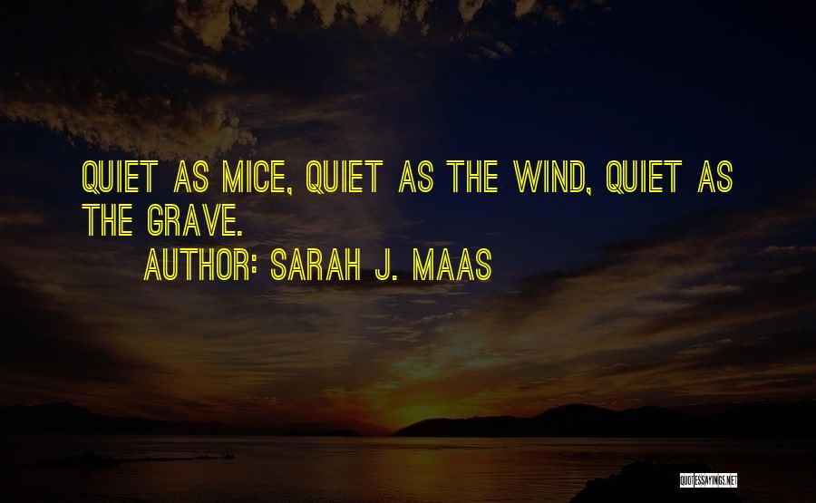 Sarah J. Maas Quotes: Quiet As Mice, Quiet As The Wind, Quiet As The Grave.