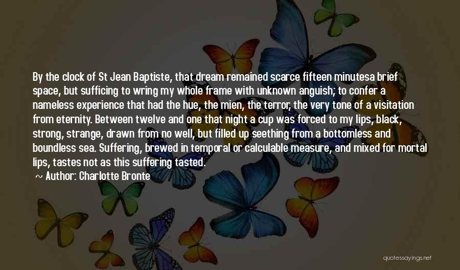 Charlotte Bronte Quotes: By The Clock Of St Jean Baptiste, That Dream Remained Scarce Fifteen Minutesa Brief Space, But Sufficing To Wring My