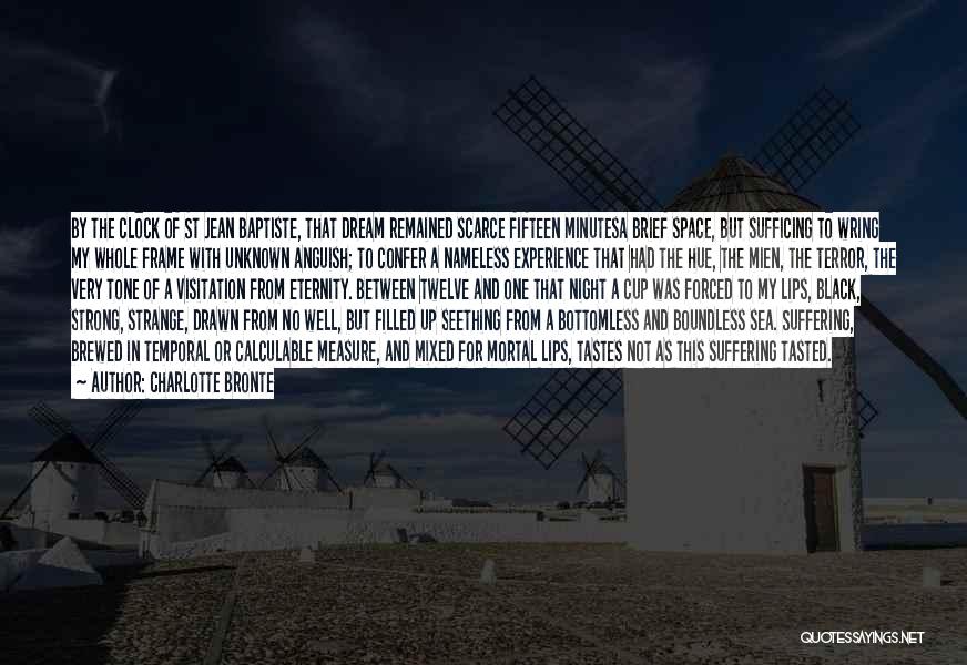 Charlotte Bronte Quotes: By The Clock Of St Jean Baptiste, That Dream Remained Scarce Fifteen Minutesa Brief Space, But Sufficing To Wring My