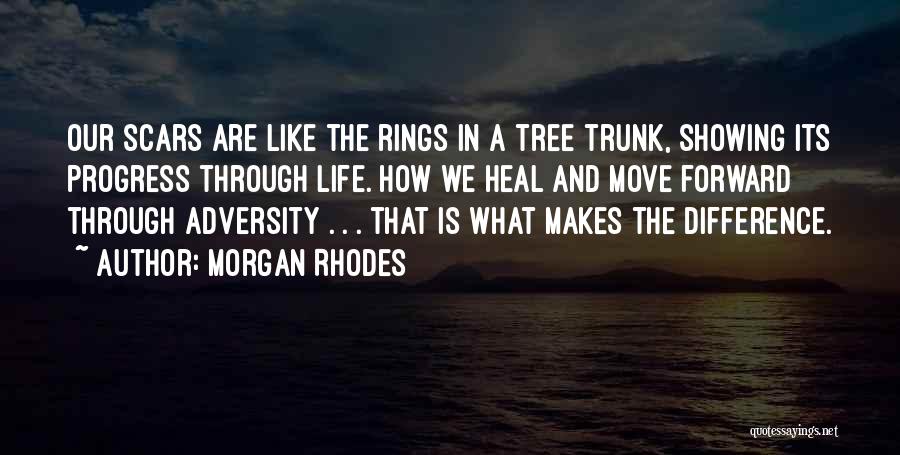 Morgan Rhodes Quotes: Our Scars Are Like The Rings In A Tree Trunk, Showing Its Progress Through Life. How We Heal And Move