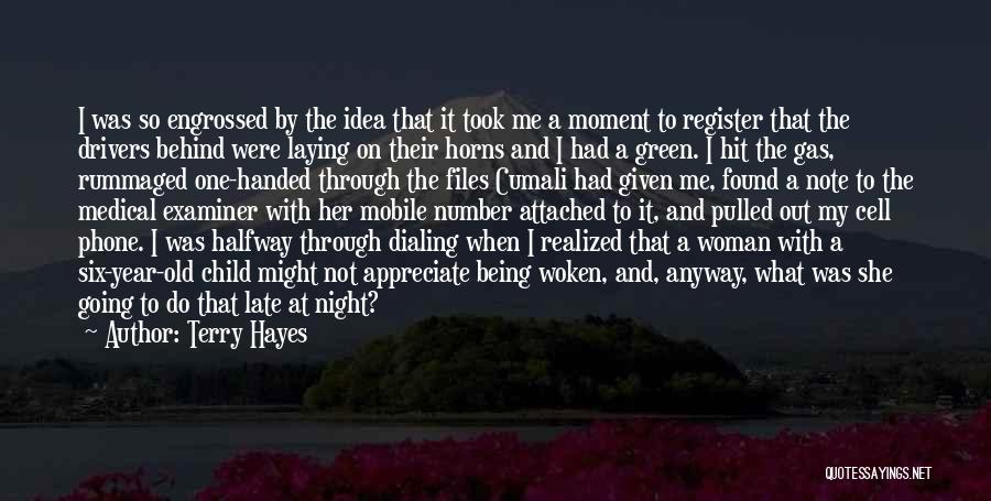 Terry Hayes Quotes: I Was So Engrossed By The Idea That It Took Me A Moment To Register That The Drivers Behind Were