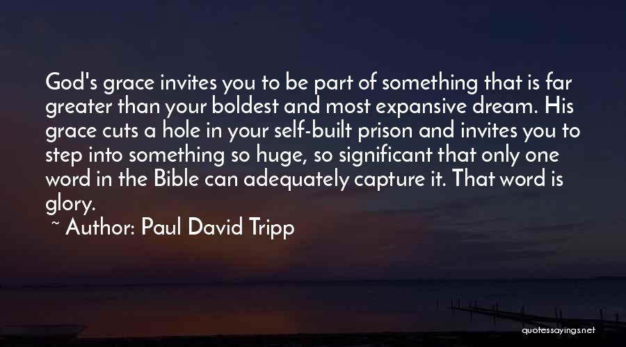 Paul David Tripp Quotes: God's Grace Invites You To Be Part Of Something That Is Far Greater Than Your Boldest And Most Expansive Dream.