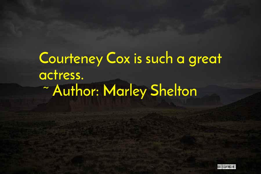 Marley Shelton Quotes: Courteney Cox Is Such A Great Actress.