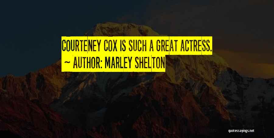 Marley Shelton Quotes: Courteney Cox Is Such A Great Actress.