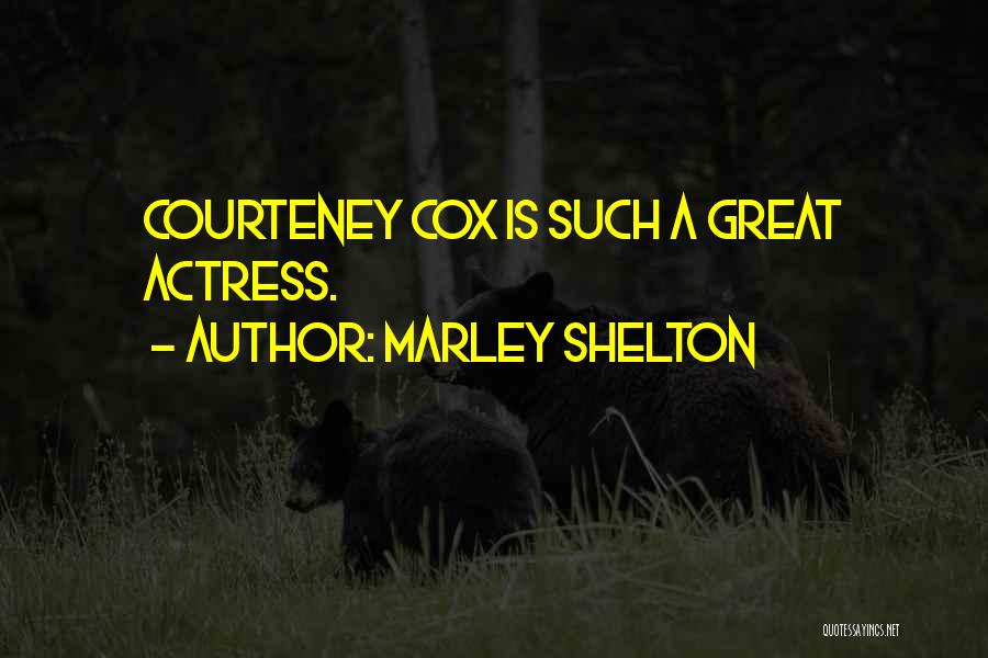 Marley Shelton Quotes: Courteney Cox Is Such A Great Actress.