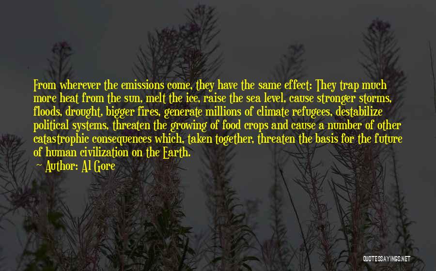 Al Gore Quotes: From Wherever The Emissions Come, They Have The Same Effect: They Trap Much More Heat From The Sun, Melt The