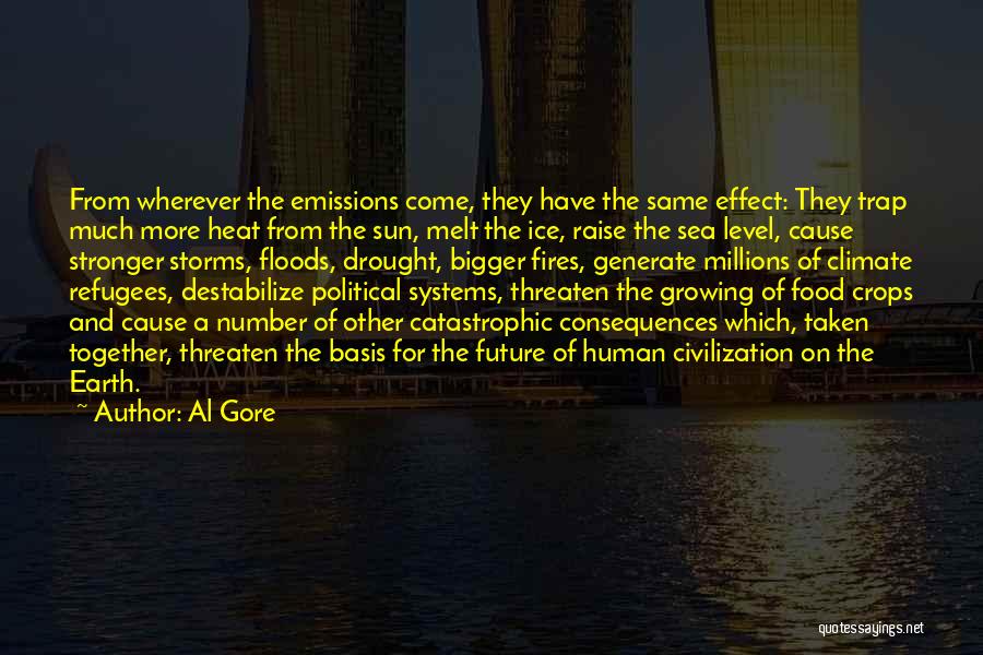 Al Gore Quotes: From Wherever The Emissions Come, They Have The Same Effect: They Trap Much More Heat From The Sun, Melt The