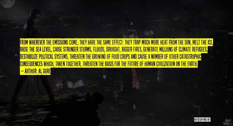 Al Gore Quotes: From Wherever The Emissions Come, They Have The Same Effect: They Trap Much More Heat From The Sun, Melt The