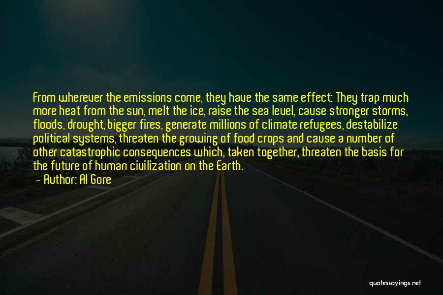 Al Gore Quotes: From Wherever The Emissions Come, They Have The Same Effect: They Trap Much More Heat From The Sun, Melt The