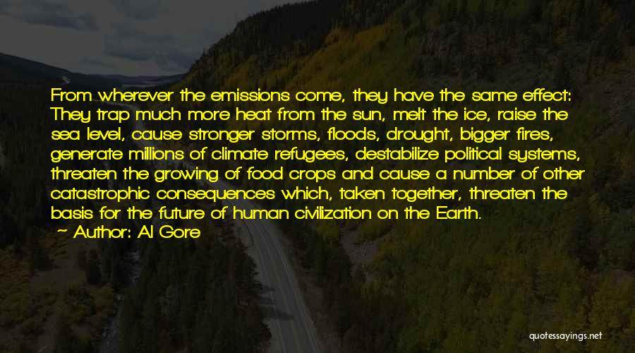 Al Gore Quotes: From Wherever The Emissions Come, They Have The Same Effect: They Trap Much More Heat From The Sun, Melt The