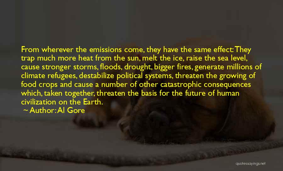 Al Gore Quotes: From Wherever The Emissions Come, They Have The Same Effect: They Trap Much More Heat From The Sun, Melt The