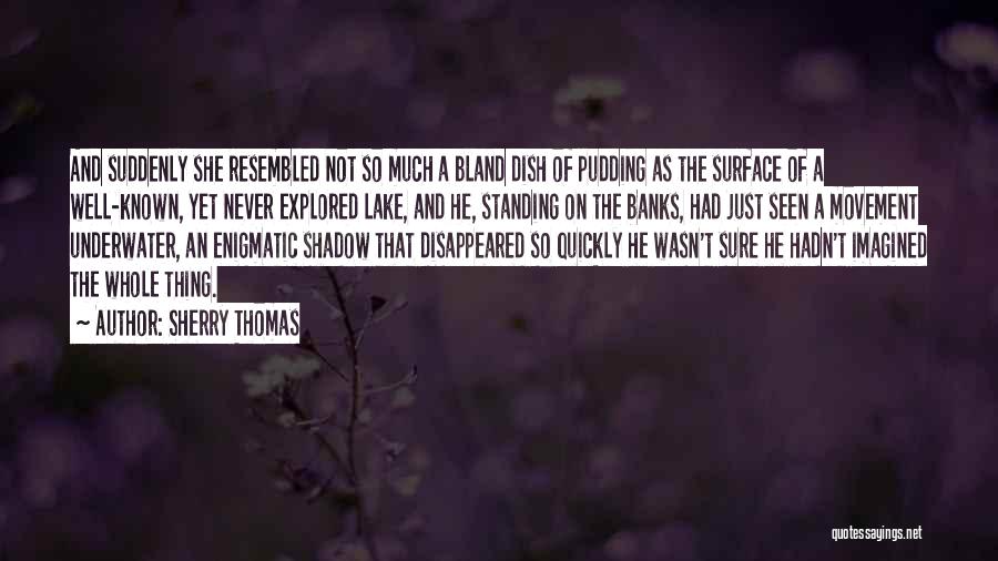 Sherry Thomas Quotes: And Suddenly She Resembled Not So Much A Bland Dish Of Pudding As The Surface Of A Well-known, Yet Never