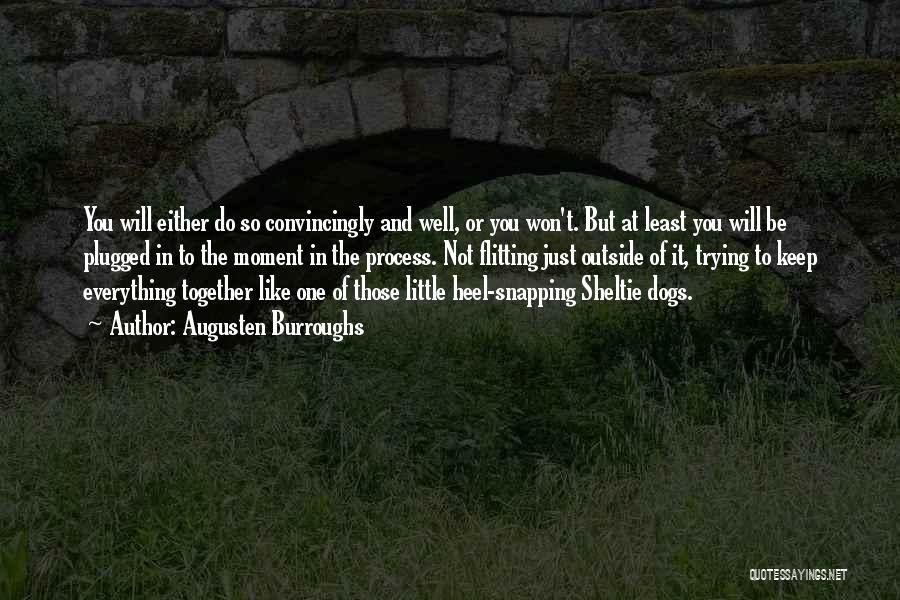 Augusten Burroughs Quotes: You Will Either Do So Convincingly And Well, Or You Won't. But At Least You Will Be Plugged In To