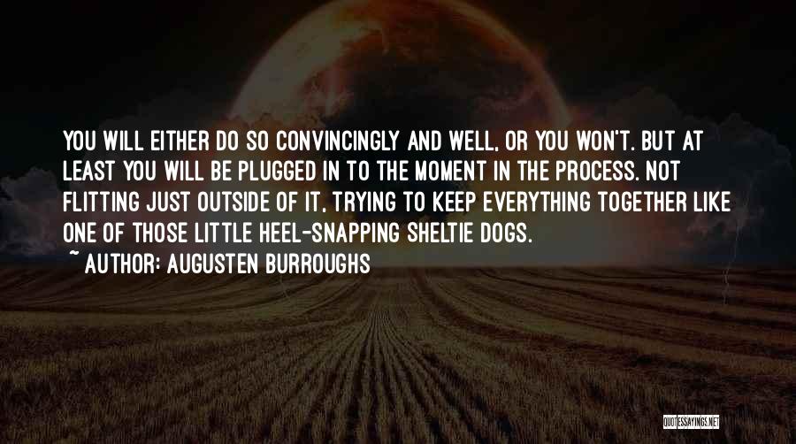Augusten Burroughs Quotes: You Will Either Do So Convincingly And Well, Or You Won't. But At Least You Will Be Plugged In To