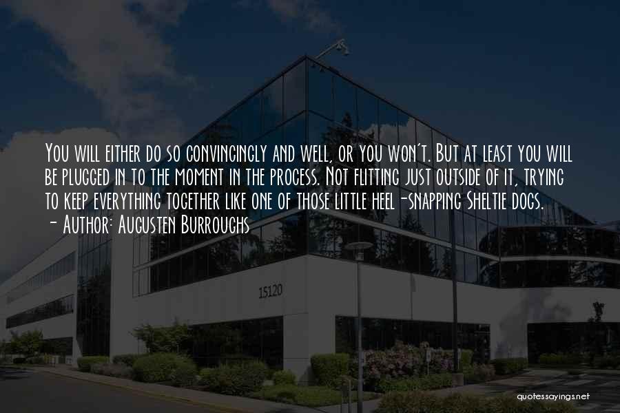 Augusten Burroughs Quotes: You Will Either Do So Convincingly And Well, Or You Won't. But At Least You Will Be Plugged In To