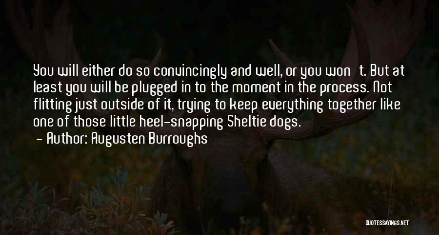 Augusten Burroughs Quotes: You Will Either Do So Convincingly And Well, Or You Won't. But At Least You Will Be Plugged In To