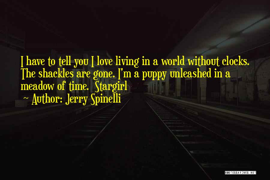 Jerry Spinelli Quotes: I Have To Tell You I Love Living In A World Without Clocks. The Shackles Are Gone. I'm A Puppy