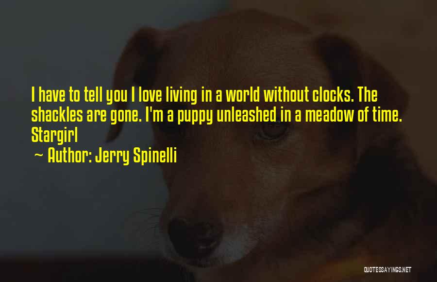 Jerry Spinelli Quotes: I Have To Tell You I Love Living In A World Without Clocks. The Shackles Are Gone. I'm A Puppy