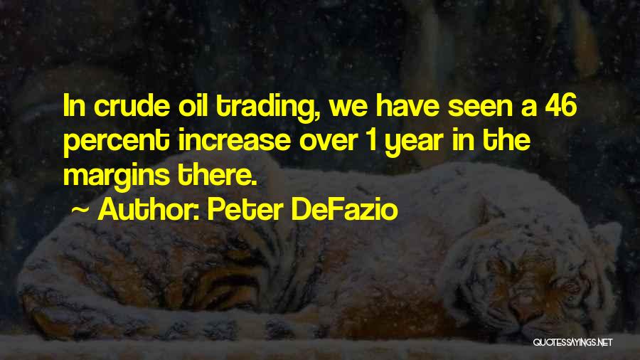 Peter DeFazio Quotes: In Crude Oil Trading, We Have Seen A 46 Percent Increase Over 1 Year In The Margins There.