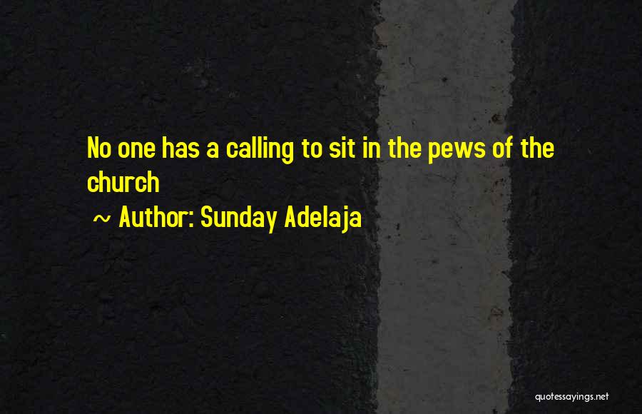 Sunday Adelaja Quotes: No One Has A Calling To Sit In The Pews Of The Church