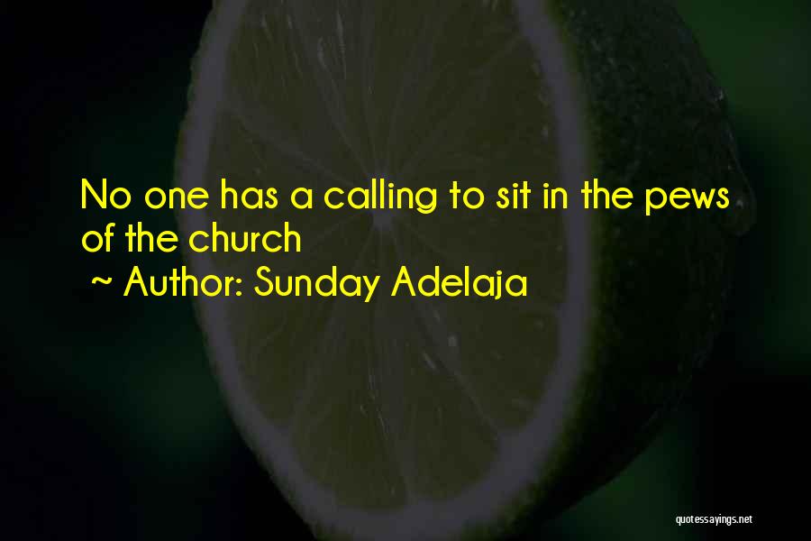 Sunday Adelaja Quotes: No One Has A Calling To Sit In The Pews Of The Church