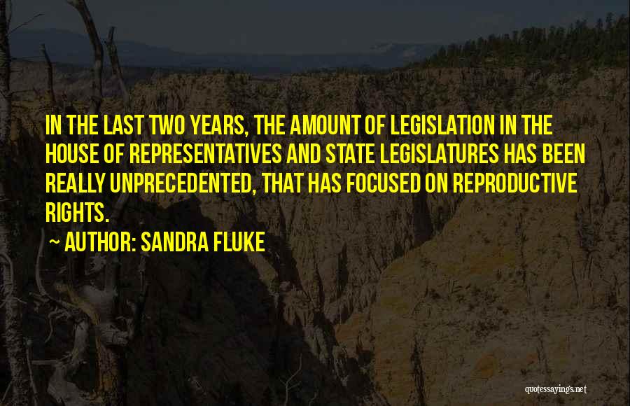 Sandra Fluke Quotes: In The Last Two Years, The Amount Of Legislation In The House Of Representatives And State Legislatures Has Been Really