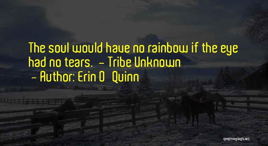 Erin O'Quinn Quotes: The Soul Would Have No Rainbow If The Eye Had No Tears. - Tribe Unknown